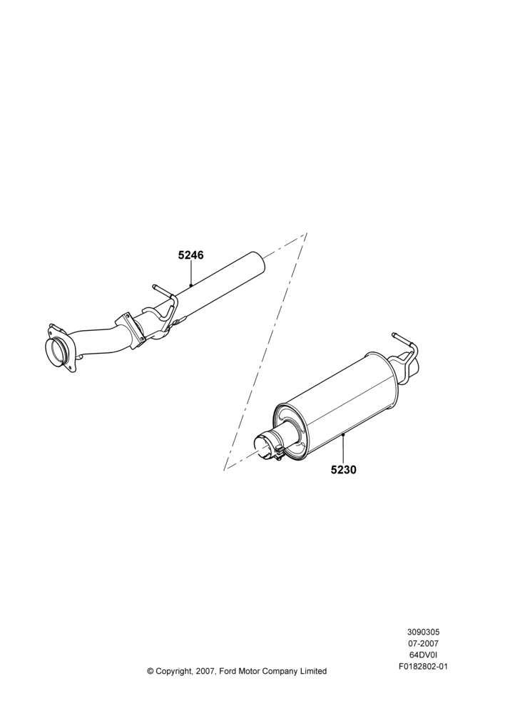 Exhaust System, (-)"CDN/MEX/USA", 6.4L Diesel V8 Twin Turbo, High Sulfur Diesel Fuel Content