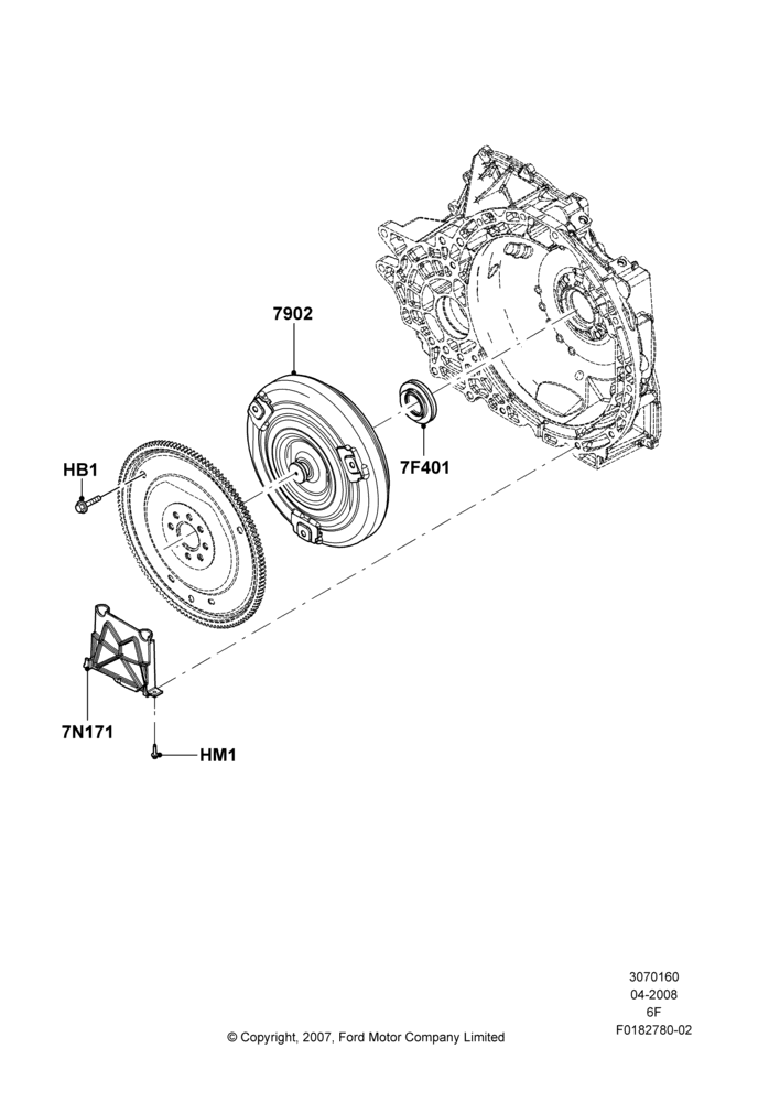 60C - Converter, 6 Speed Auto Transmission 6F50, 6 Speed Auto Transmission 6F55; 02/MAY/2008