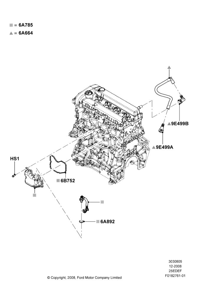 05A - Emission Control - Crankcase, 2.5L 4v PFI I4 Gas/Electric; 04/FEB/2009-29/JUL/2012