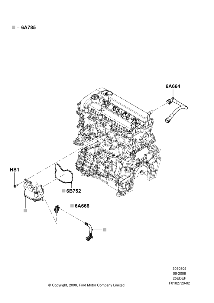 05A - Emission Control - Crankcase, 2.5L 4v PFI I4 Gas/Electric; 23/JUN/2008-29/APR/2012