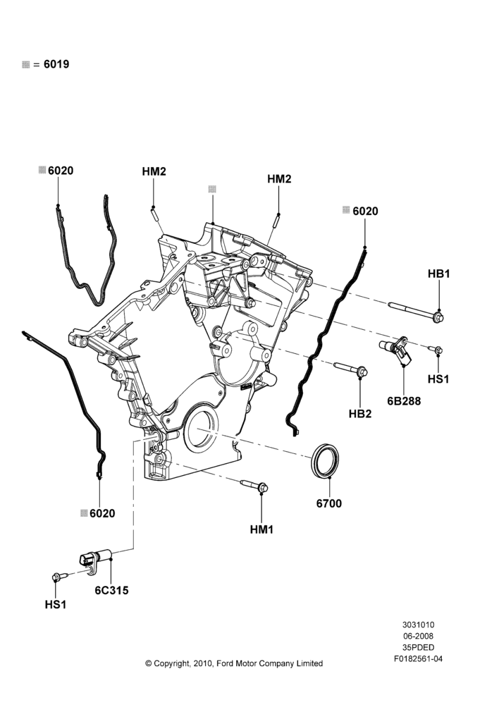 Timing Gear Covers, 3.0L 4V OHC V6 Duratec 230HP
