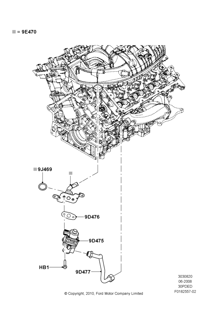 Exhaust Gas Recirculation, 3.0L 4V OHC V6 Duratec 230HP