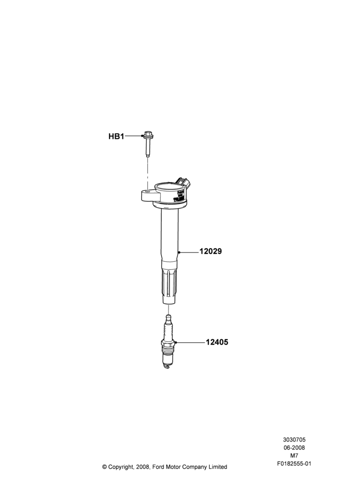 05D - Ignition Coil and Wires/Spark Plugs, 3.0L 4V OHC V6 Duratec 230HP; 23/JUN/2008-29/APR/2012
