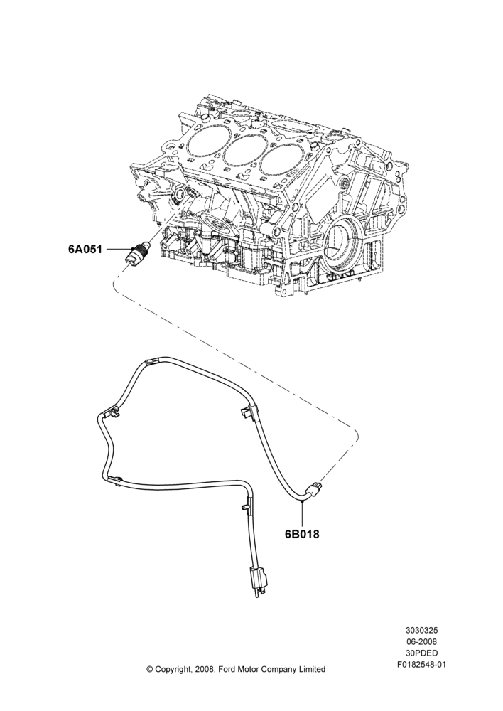 Engine Heater, 3.0L 4V OHC V6 Duratec 230HP