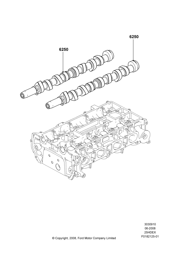 Camshaft, 2.5L Duratec (110kW/150PS)