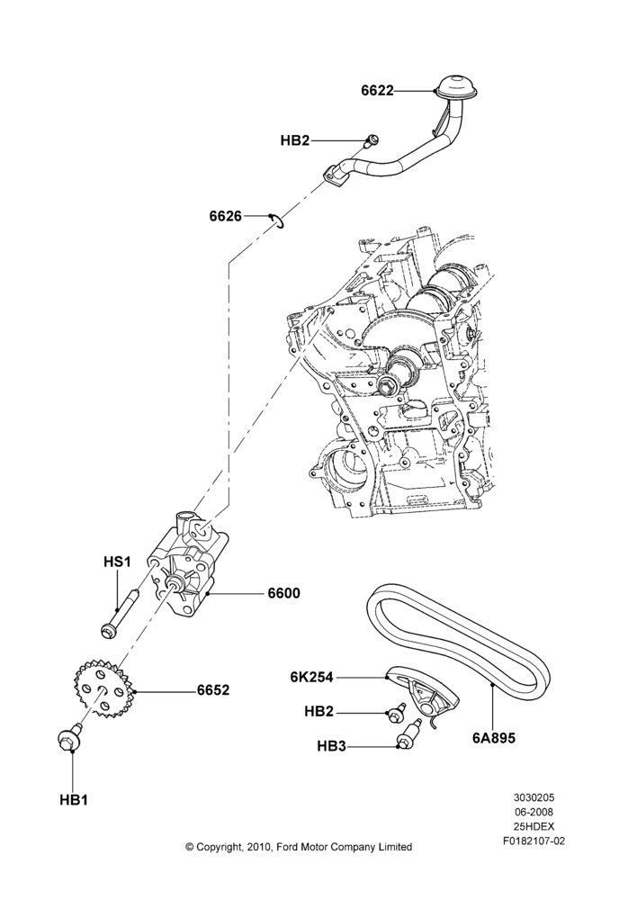 05A - Oil Pump, 2.5L Duratec (110kW/150PS); 23/JUN/2008-29/APR/2012
