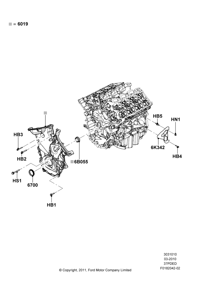 Timing Gear Covers, 3.7L 4V PFI V6 NA Gas