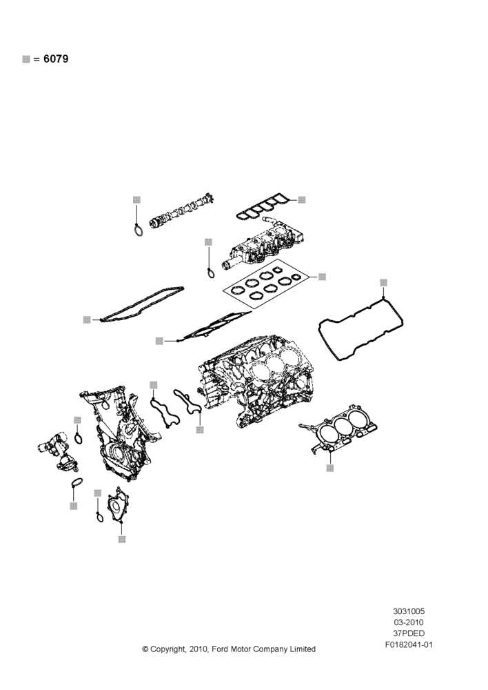 05B - Engine Gasket Kits, 3.7L 4V PFI V6 NA Gas; 22/MAR/2010-27/JUN/2014