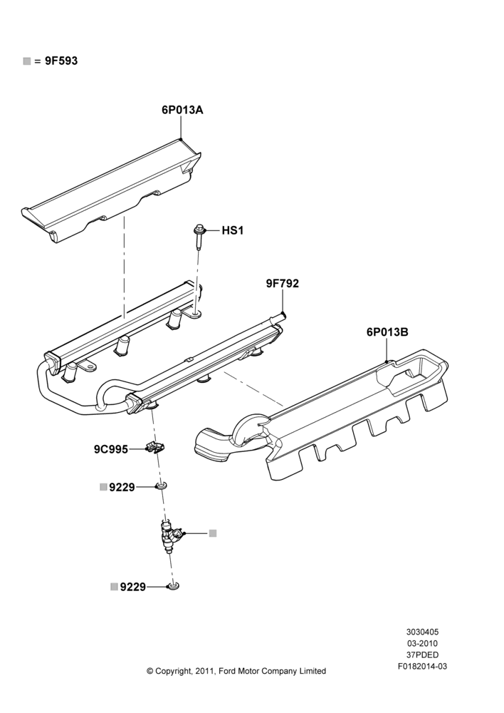 05B - Fuel Injectors and Pipes, 3.7L 4V PFI V6 NA Gas; 22/MAR/2010-27/JUN/2014