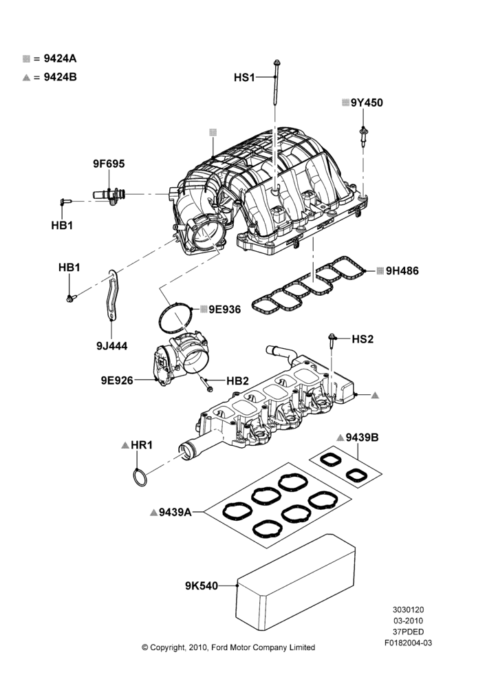 20B - Intake Manifold, 3.7L 4V PFI V6 NA Gas; 22/MAR/2010-27/JUN/2014