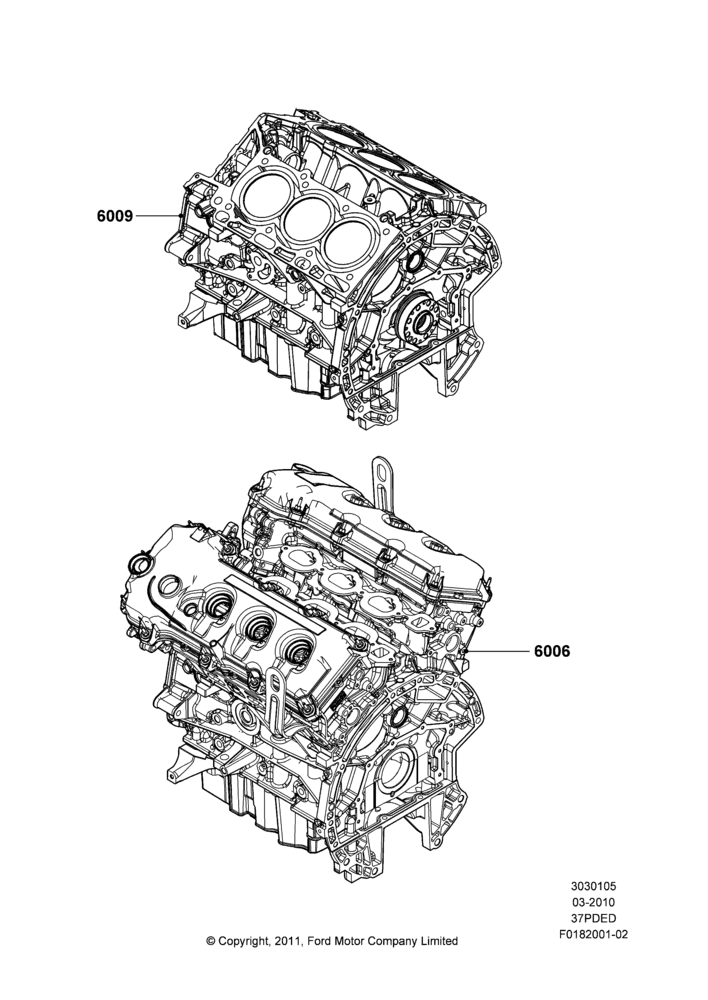05B - Service Engine and Short Block, 3.7L 4V PFI V6 NA Gas; 22/MAR/2010-27/JUN/2014