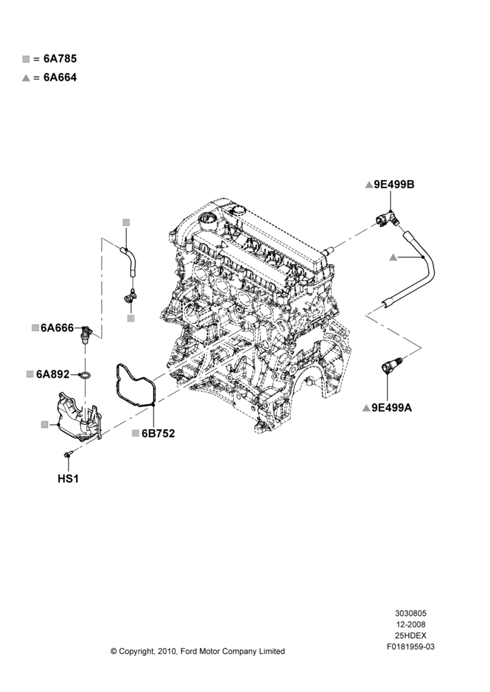 05A - Emission Control - Crankcase, 2.5L Duratec HE PFI (170PS); 04/FEB/2009-29/JUL/2012