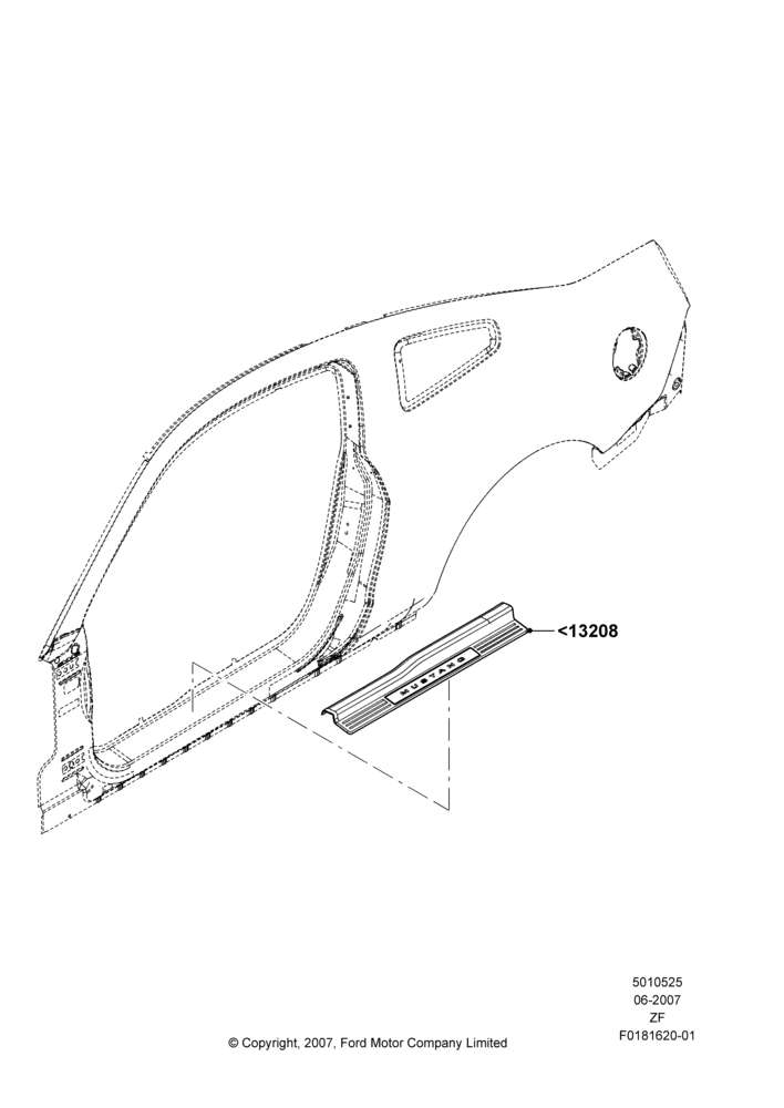 25XA - Side Trim, Accessory, Backlit Scuff Plate; 02/JUN/2007-27/JUN/2014