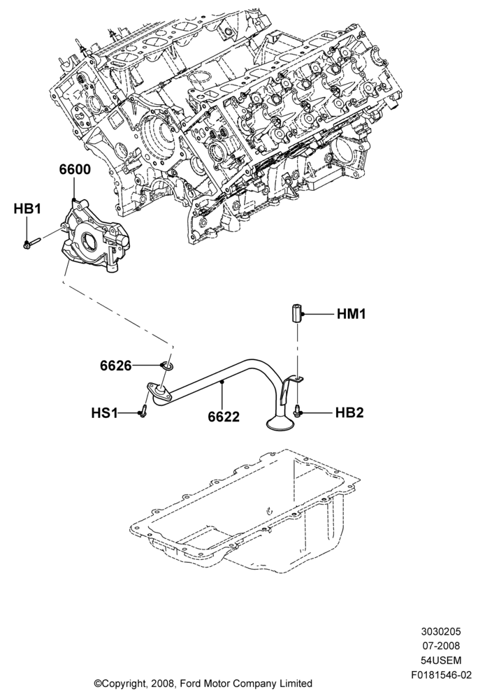 05E - Oil Pump, 5.4L 3V V8; 18/AUG/2008-03/NOV/2010