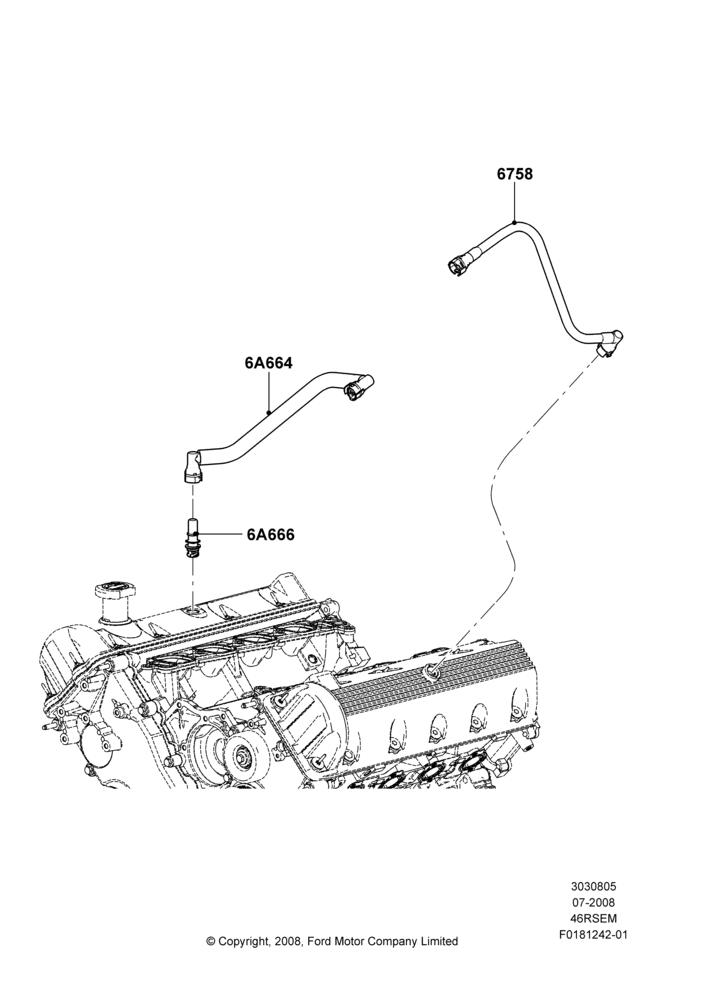05E - Emission Control - Crankcase, Romeo 4.6 SOHC EFI; 18/AUG/2008-03/NOV/2010