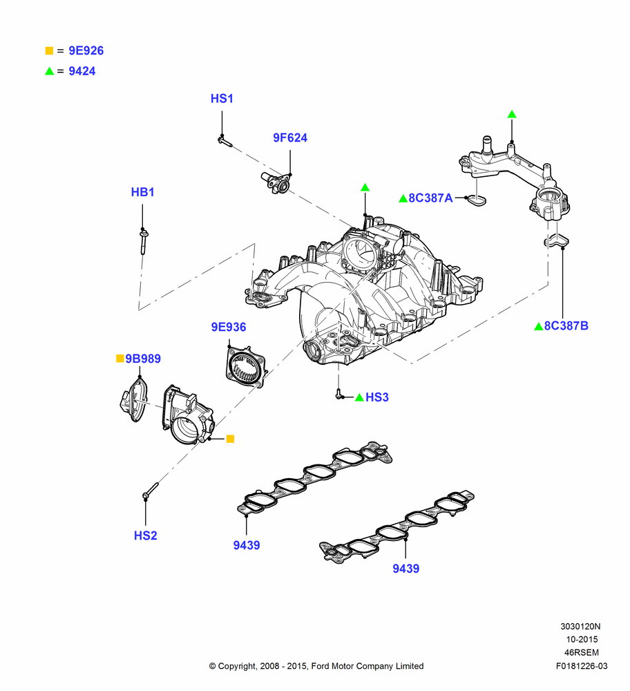 20N - Intake Manifold, Romeo 4.6 SOHC EFI; 18/AUG/2008-03/NOV/2010
