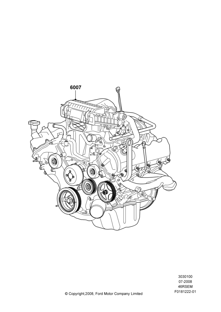 00E - Engine Assy Fully Dressed, Romeo 4.6 SOHC EFI; 18/AUG/2008-03/NOV/2010