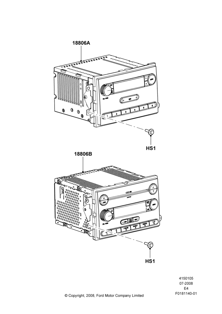 05B - Audio Equipment - Original Fit, Electronic AM/FM/Stereo With Clock, Low AM/FM Stereo With CD Player; 18/AUG/2008-24/AUG/2009
