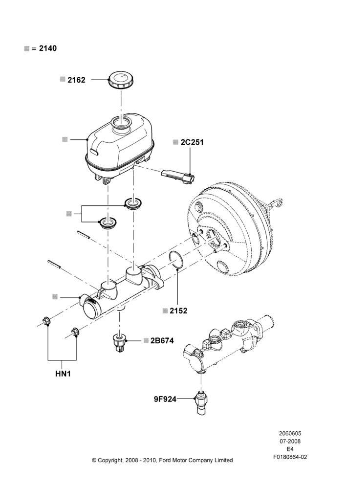 Master Cylinder - Brake System, Less Electronic Stability Control