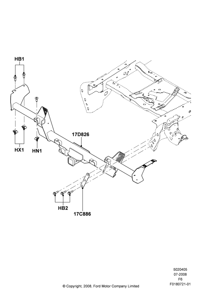 05F - Tow Bar, With 6.5' Flareside Box, Production Installed; 18/AUG/2008-23/DEC/2014