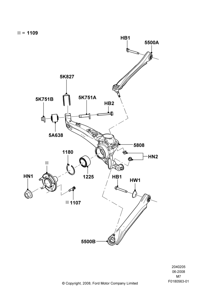 05D - Rear Knuckle and Suspension Arms, LHD 4WD (FTD); 23/JUN/2008-29/APR/2012
