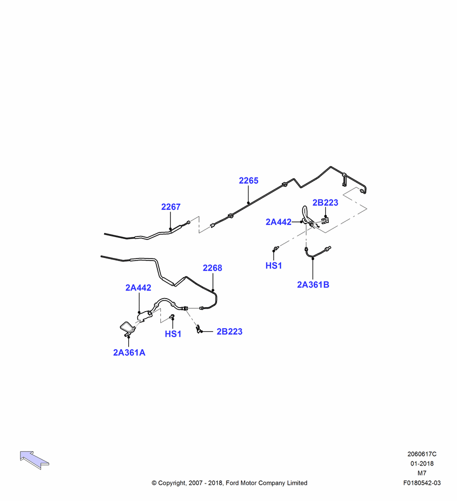 REAR BRAKE LINES, Gas/Electric Hybrid