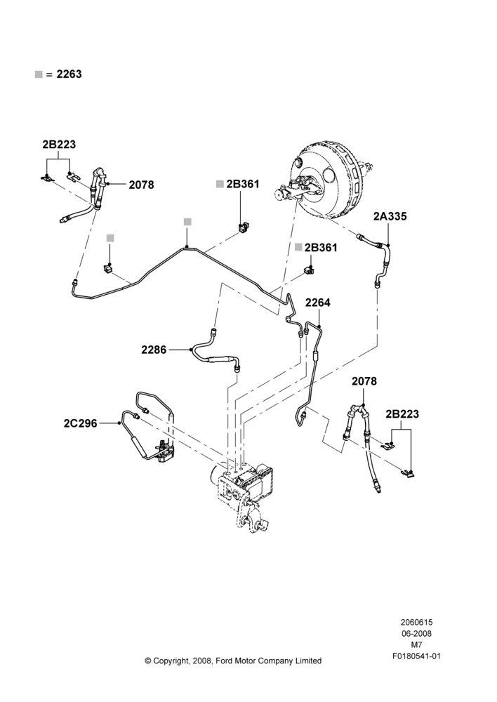 FRONT BRAKE LINES, All Gasoline Fuel Capability