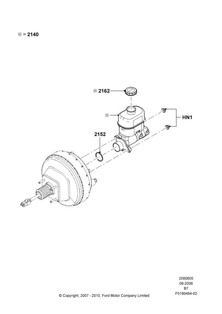 05D - Master Cylinder - Brake System, With Roll Stability Control; 02/AUG/2006-11/AUG/2014