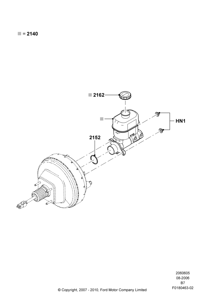 05C - Master Cylinder - Brake System, Less Electronic Stability Control; 02/AUG/2006-11/AUG/2014