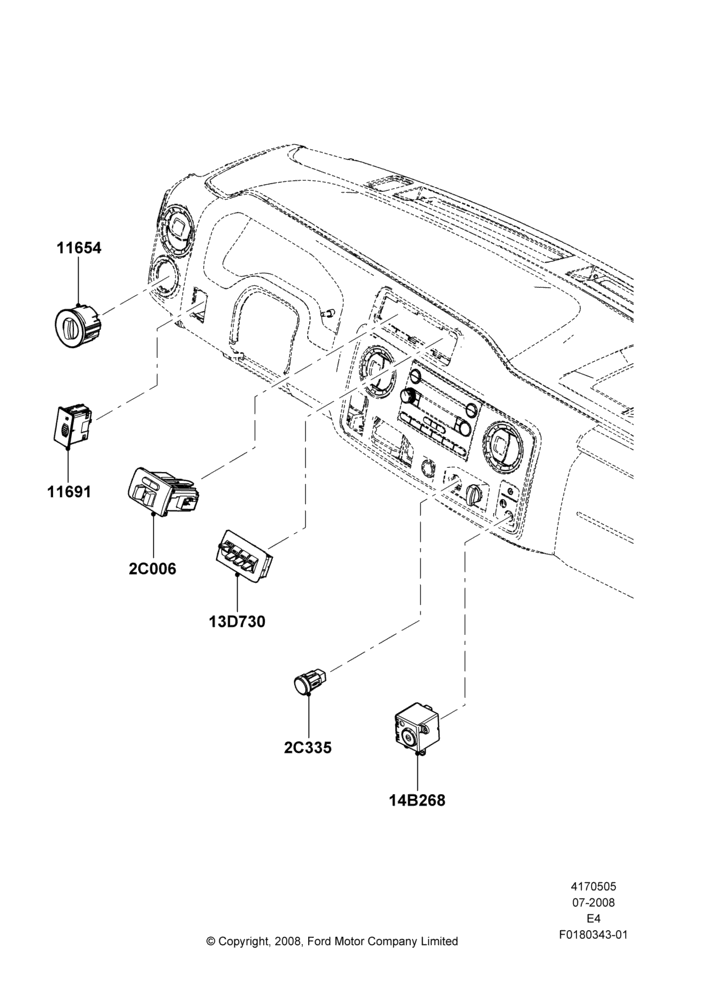 05B - Instrument Panel Related Parts; 21/JUL/2008
