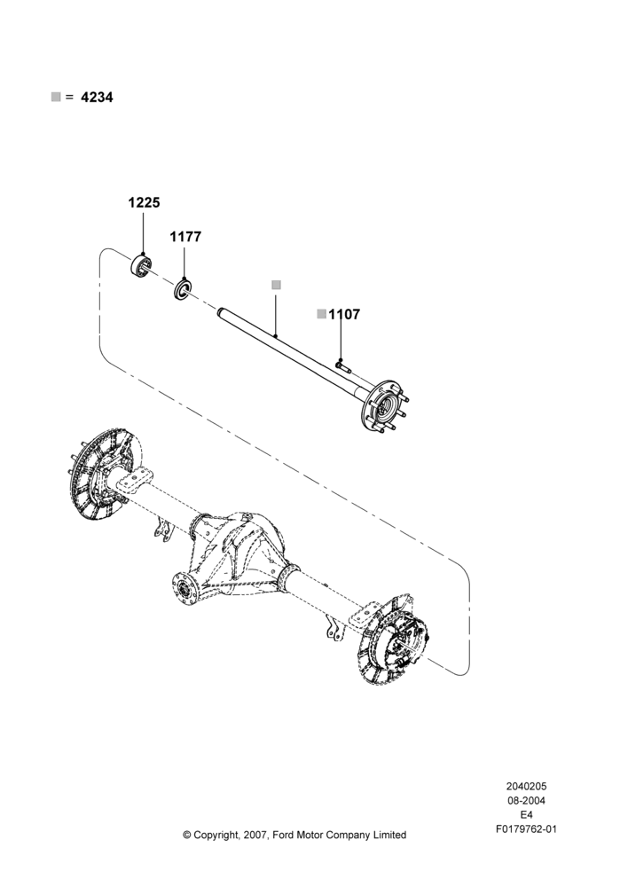 05E - Rear Knuckle and Suspension Arms, Ford 150 Series, Ford 250 Series; 02/AUG/2004-06/AUG/2007