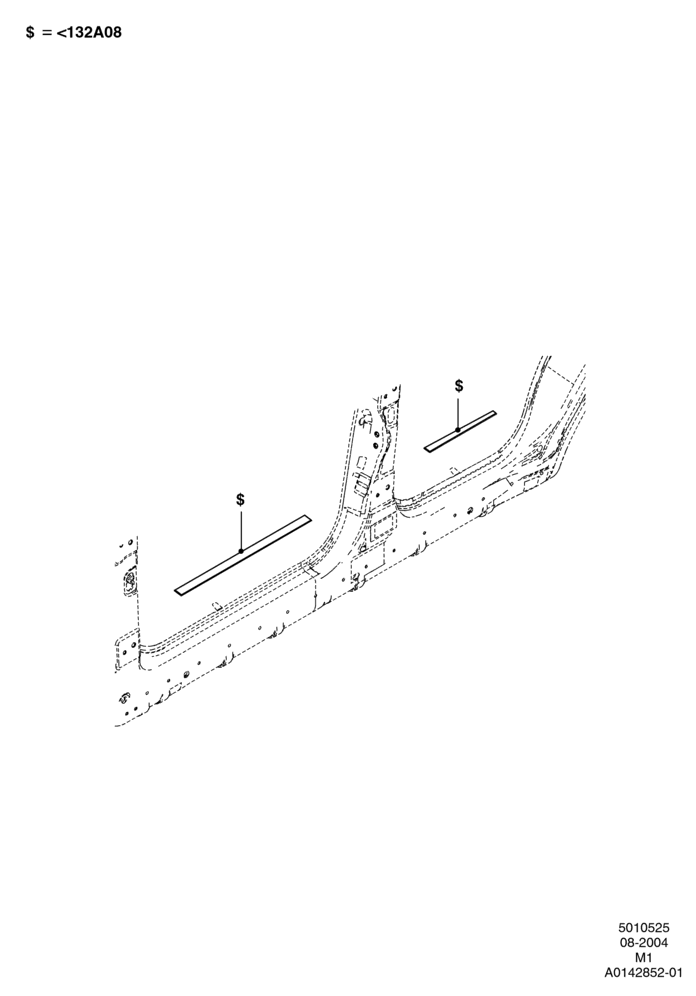 25X - Side Trim, (+) North American Markets, Accessory; 12/JUN/2000-01/MAY/2006