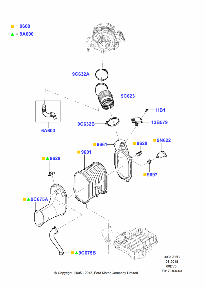 05C - Air Cleaner, 6.0L OHV Diesel V8; 16/MAY/2005-18/DEC/2006