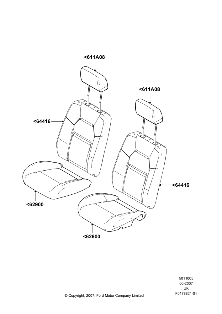 05B - Front Seat Covers; 25/JUN/2007-29/OCT/2010