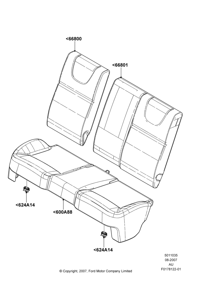 35B - Rear Seat Pads/Valances & Heating; 27/AUG/2007-07/DEC/2010