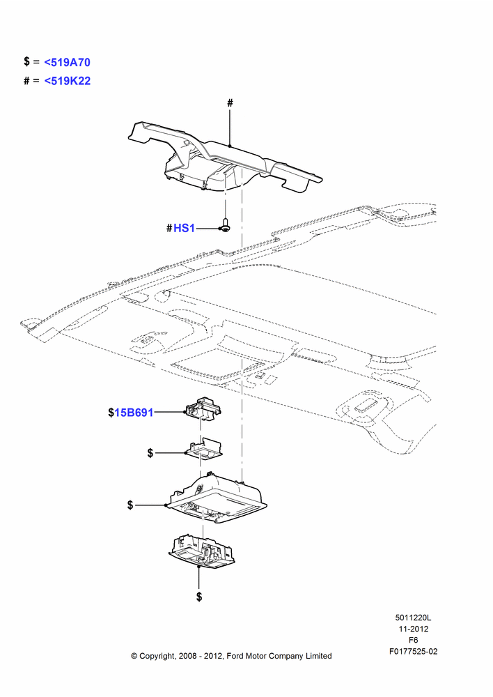 20L - Console - Overhead, Mini Overhead Console W/Stor; 18/AUG/2008-23/DEC/2014