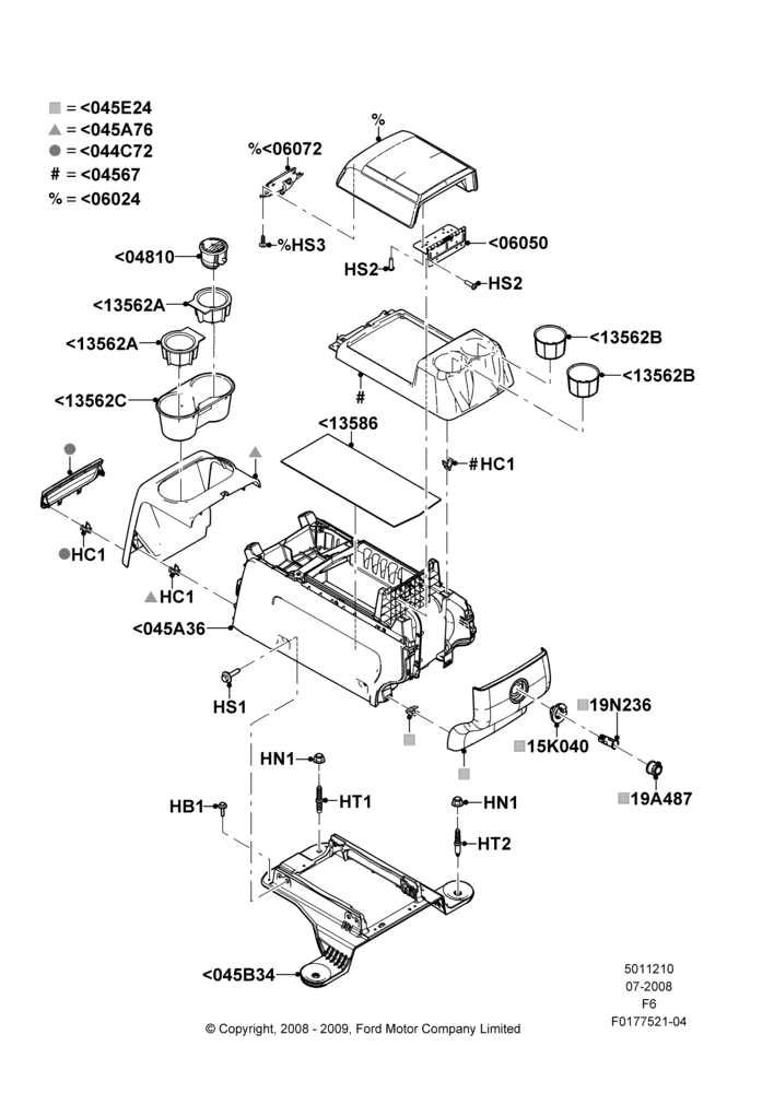 10F - Console - Floor, All Non Flow Thru Floor Consoles; 18/AUG/2008-23/DEC/2014