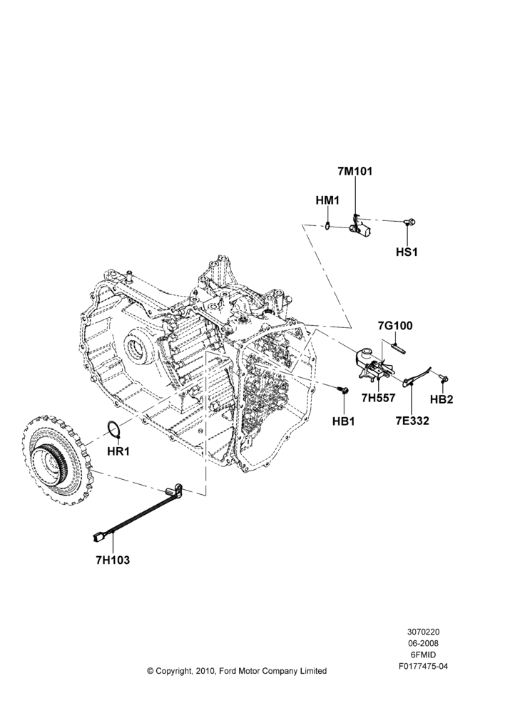20A - Transmission Modules and Sensors, 6 Speed Auto Trans 6F Mid-Range; 23/JUN/2008-29/APR/2012