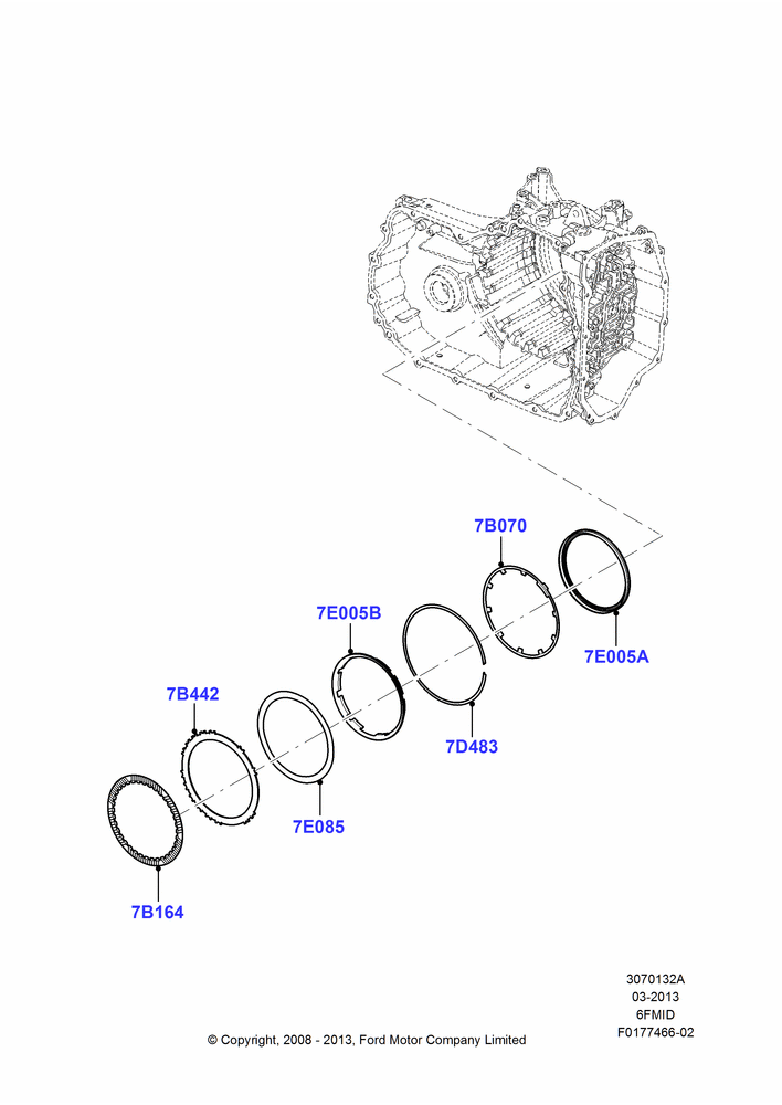 32A - Intermediate Clutch and Components, 6 Speed Auto Trans 6F Mid-Range; 23/JUN/2008-29/APR/2012