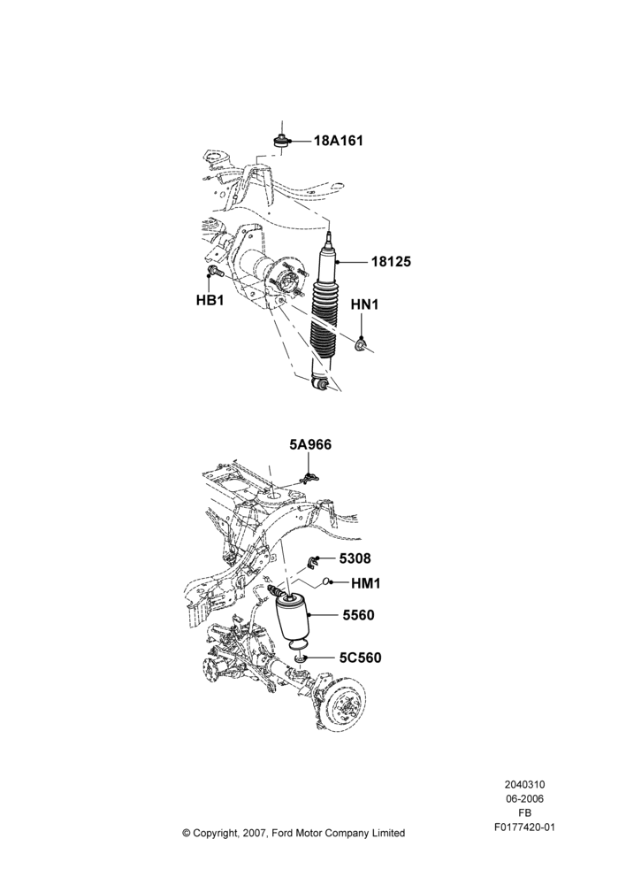 10B - Rear Springs and Shock Absorbers, With Rear Air Springs; 19/JUN/2006-26/SEP/2011