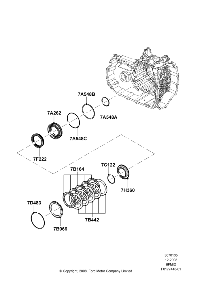 35A - Overdrive Clutch and Components, 6 Speed Auto Trans 6F Mid-Range; 04/FEB/2009-29/JUL/2012