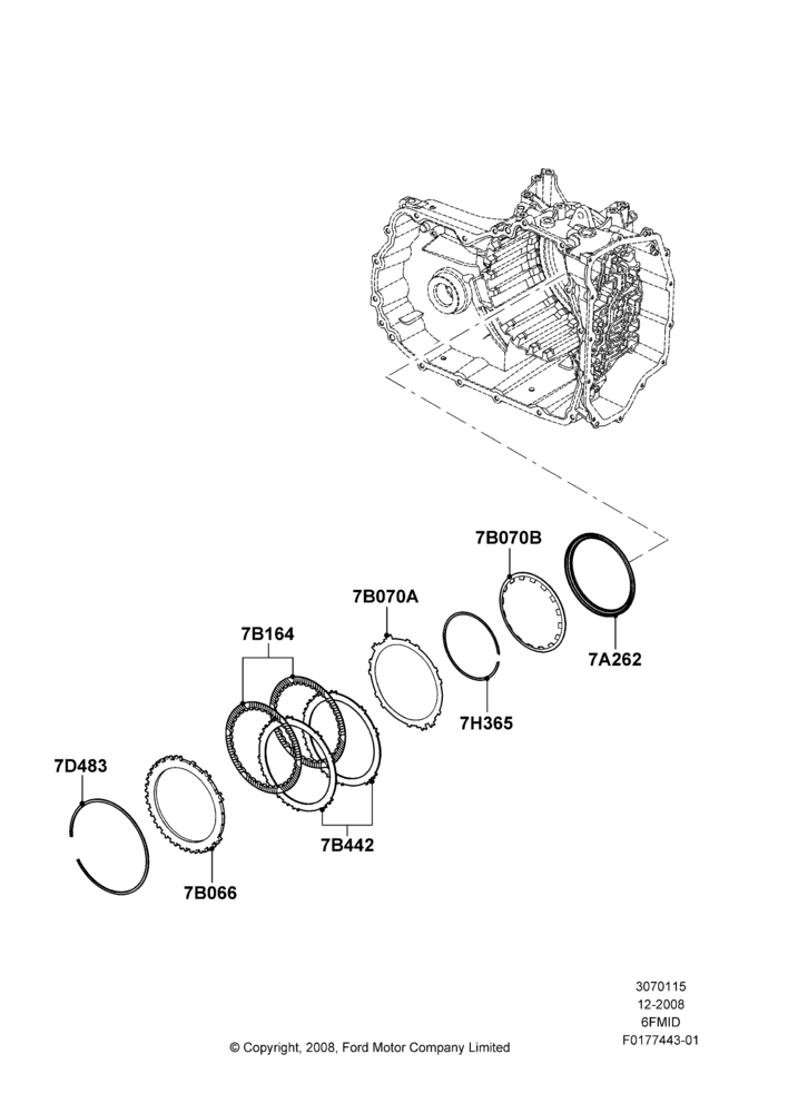15A - Forward Clutch and Components, 6 Speed Auto Trans 6F Mid-Range; 04/FEB/2009-29/JUL/2012