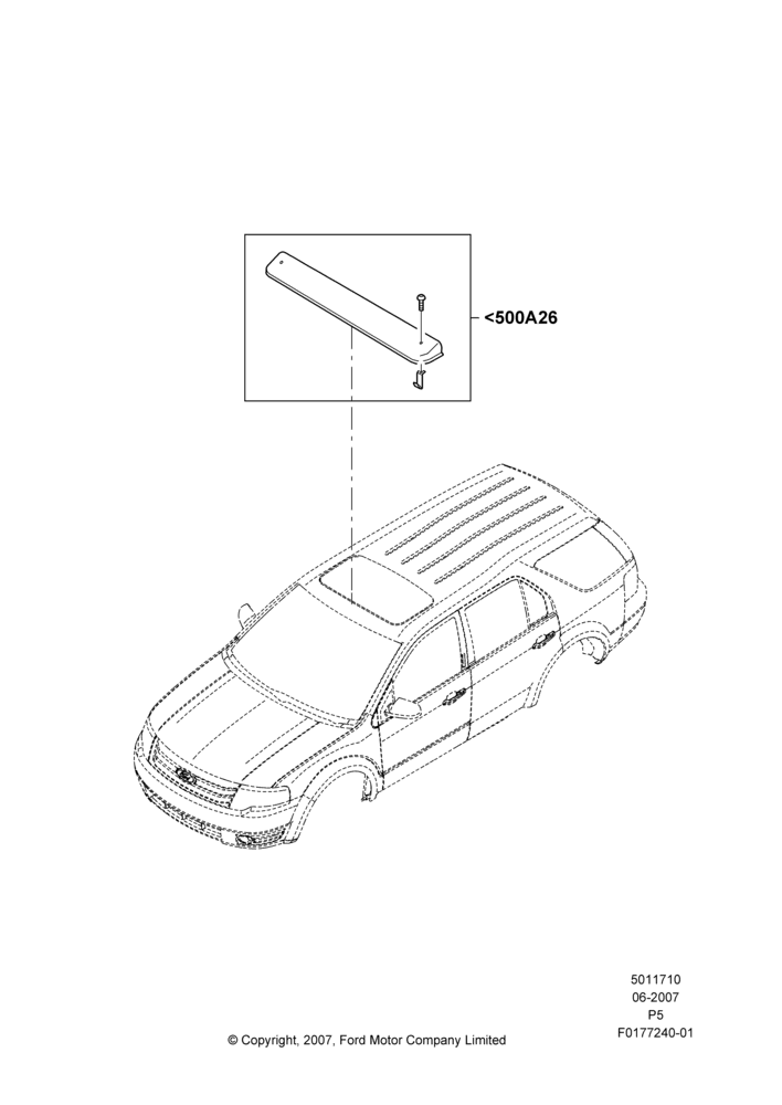 10XA - Sliding Roof Mechanism and Controls, Accessory, Moonroof Wind Deflector; 18/JUN/2007-05/JUN/2009