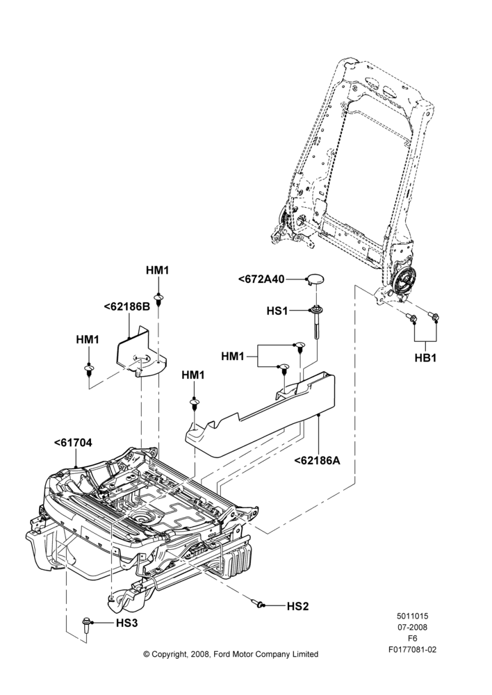 15R - Front Seat Base, With Driver 2 Way Mnl.Seat Adjuster, Driver Seat; 18/AUG/2008-23/DEC/2014