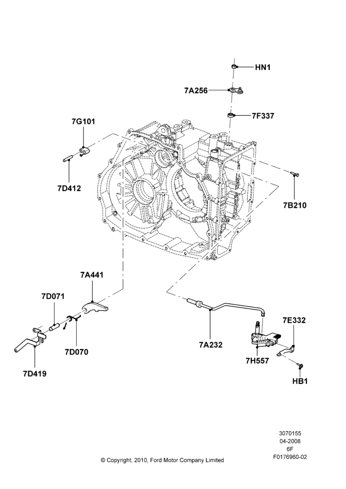 55C - Transmission Control Mechanisms, 6 Speed Auto Transmission 6F50, 6 Speed Auto Transmission 6F55; 02/MAY/2008