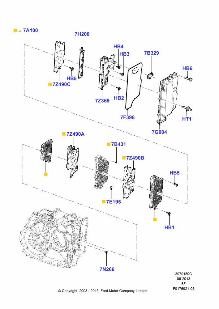 50C - Valve Body - Main Control & Servo's, 6 Speed Auto Transmission 6F50, 6 Speed Auto Transmission 6F55; 02/MAY/2008