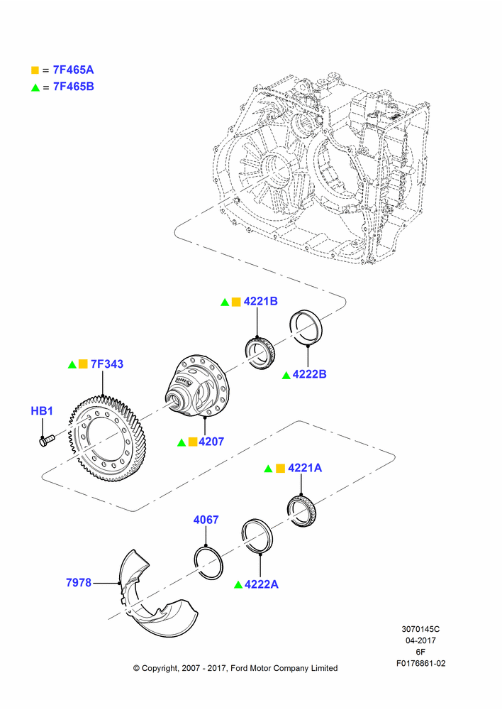 45C - Automatic Transaxle Diff.Component, 6 Speed Auto Transmission 6F50, 6 Speed Auto Transmission 6F55; 02/MAY/2008
