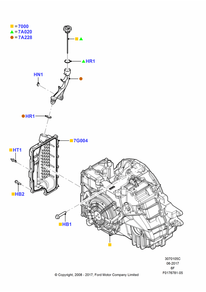 05C - Auto Trans Assy & Speedometer Drive, 6 Speed Auto Transmission 6F50; 02/MAY/2008-10/MAY/2010