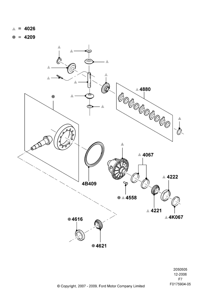 05W - Components - Rear Axle Diff & Carr., Ford 350 Series, Rear Axle Limited Slip Differential, With Double Rear Wheels; 18/DEC/2006-12/FEB/2010