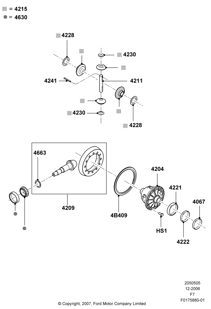 05P - Components - Rear Axle Diff & Carr., Ford 250 Series, Rear Axle Less Limited Slip Diff; 18/DEC/2006-12/FEB/2010